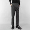 Lightly Mature Woolen Pants Straight Slim Fit Cropped